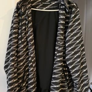 Balenciaga All Over Monogram Rain Jacket